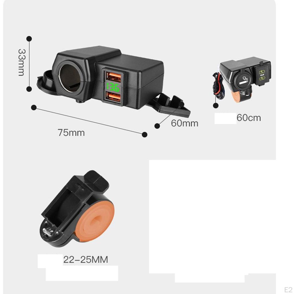Motorcycle USB Charger Handlebar Installation Motorbike