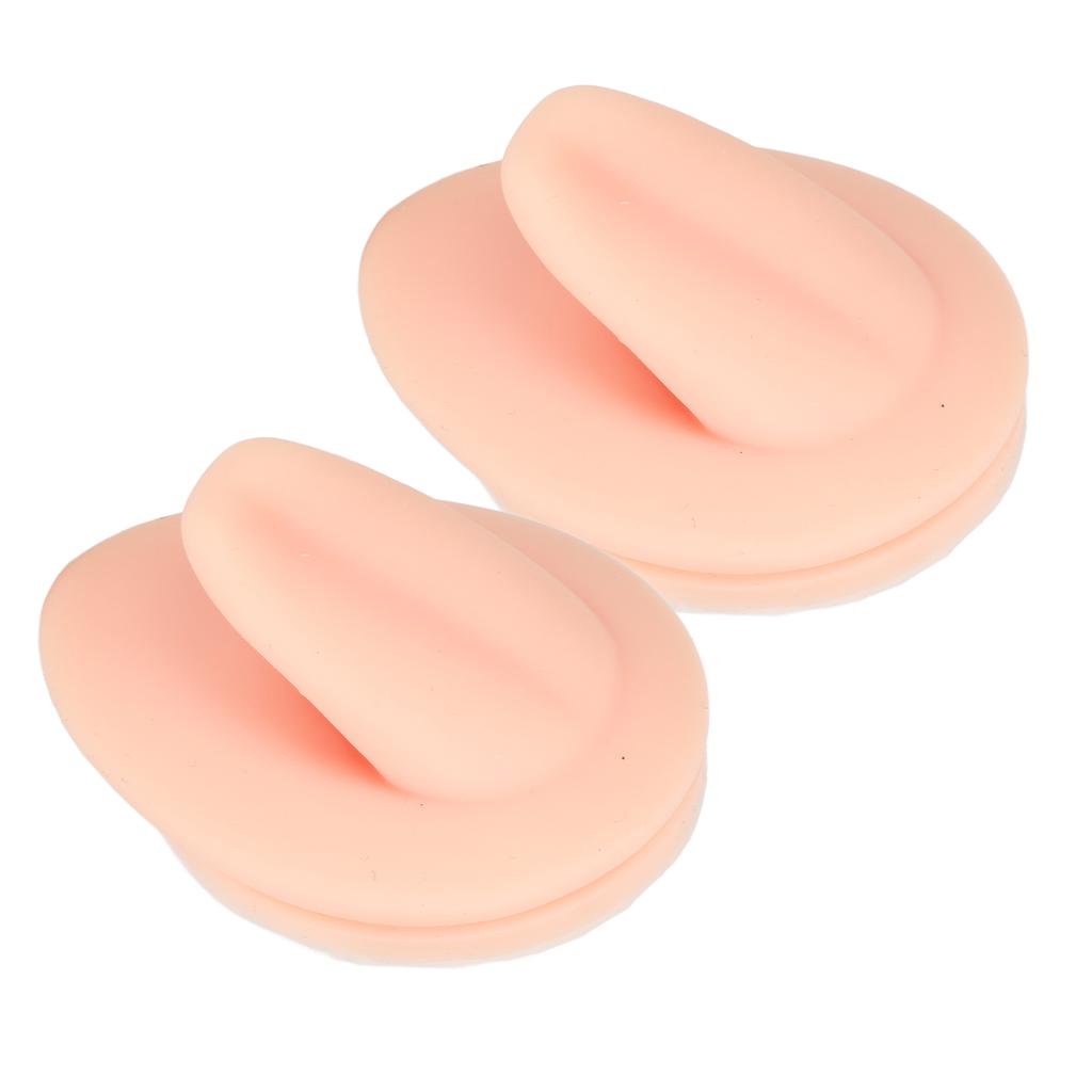 2PCS Soft Silicone Tongue Model Simulation Flexible Tongue Display for Practicing Piercing Jewelry D