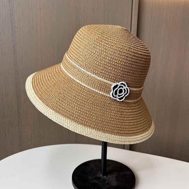 

Fashion Sun Hat Women s Foldable Sunscreen Hat Summer Pearl Flower Straw Hat New Seaside Sun Hat One Size хаки