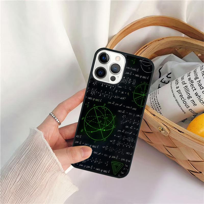 Symbol Math Science Physics Formulas Phone Case For iPhone 17 Air 16 15 14 11 12 13 Pro MAX Plus coque Cover