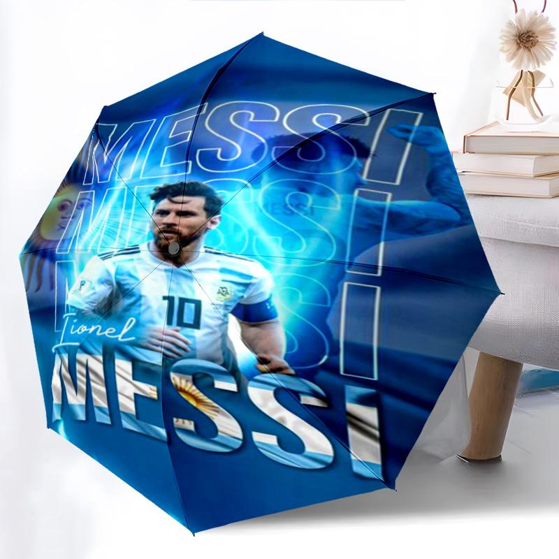 Lionel Messi: Argentina's Football Legend Folding umbrella durable travel outdoor Sun umbrella printing