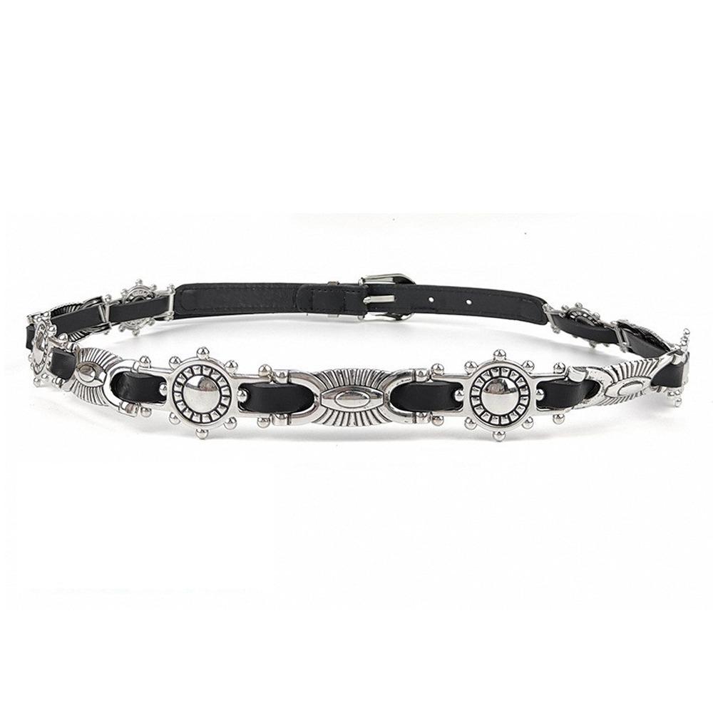 Punk Leather Belt Pin Buckle Chain Belt Trend Waist Strap