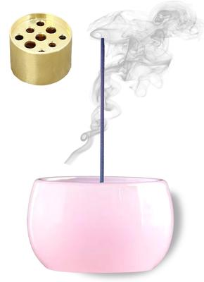 upFRAME Incense Holder, Incense Burner, Stone Design, Stylish, Aromatherapy Incense Holder, Incense Burner, Yoga, Meditation (Seigun (Pink))