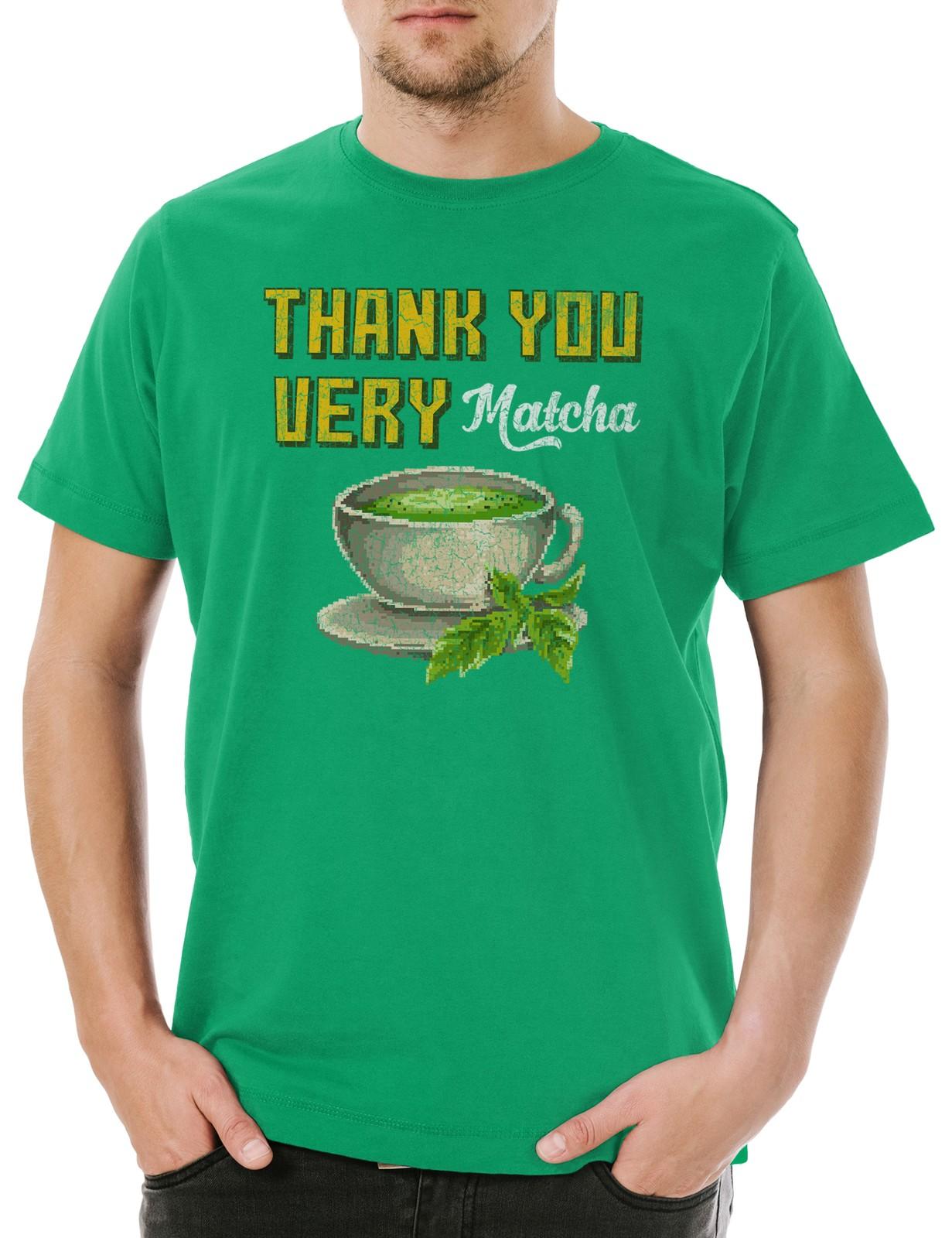 

Thank You Very Matcha Men s T-Shirt Mens Womens Tees Top Tea Japan Japanese Tea Teacup Teacup 4XL