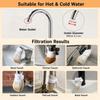 50PCS Faucet Filter Cotton Safe Tap Water Pre-Filter Pads Anti-Splashing for Daily Washing Kitchen Bathroom Use