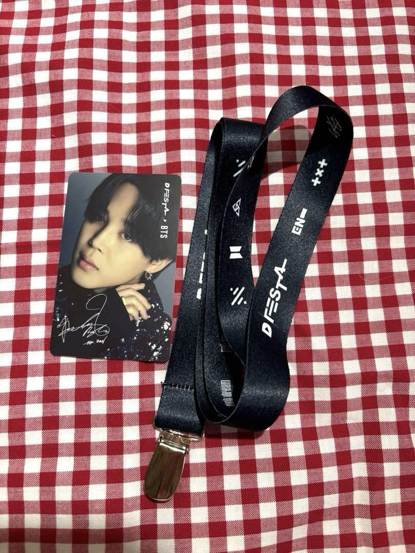 

[Б/У] BTS Чимин D FESTA Осака бонус за вход торговая карточка и ремешок для держателя карточки