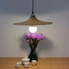 Retro Chinese Bamboo Pendant Light: Nostalgic Straw Hat Design for Hot Pot and Local Cuisine Restaurants