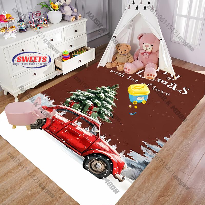 

Christmas Area Rug Red Snowflake Holiday Decorative Living Room Bedroom Rug Carpet for Kitchen Entryway Dining Room Home Decor 40x60cm (16x24in)