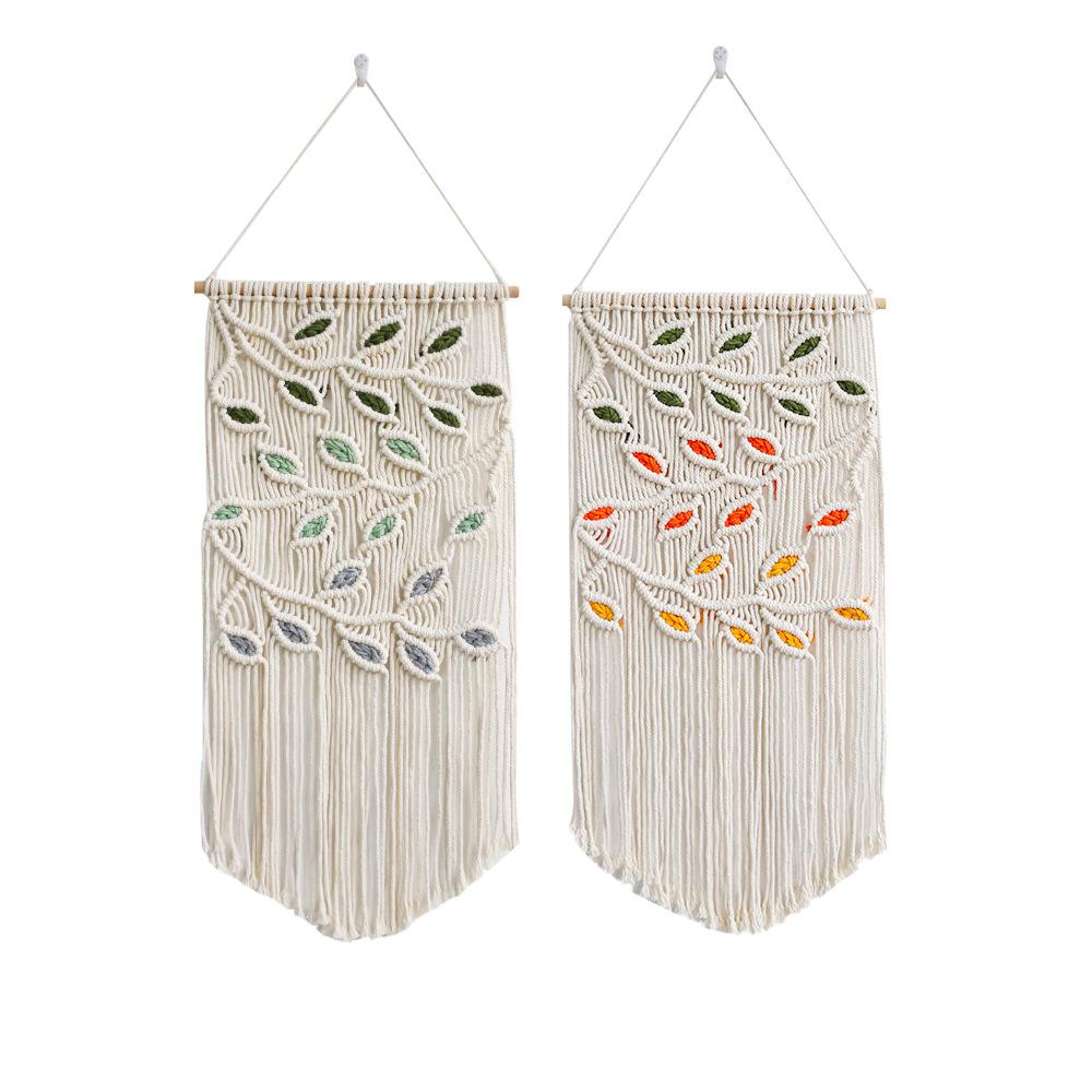 Woven Macrame Tapestry Room Decor Boho Home and Decoration for Bedroom Livingroom Wall Art Aesthetics Decorating Items