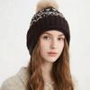 Shara Winter Earflap Hat Nordic Knit Pom Pom Hat K258
