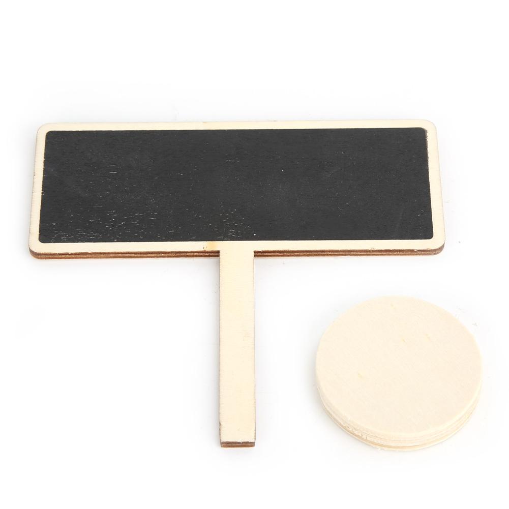 20Pcs Wooden Mini Blackboard Sign Message Board Plant Label for Garden Wedding Decoration