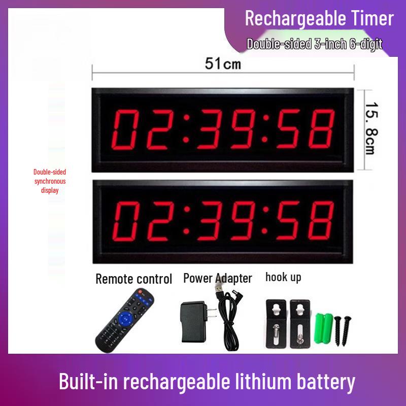 Handun Rechargeable Double-sided 3-inch LED Timer