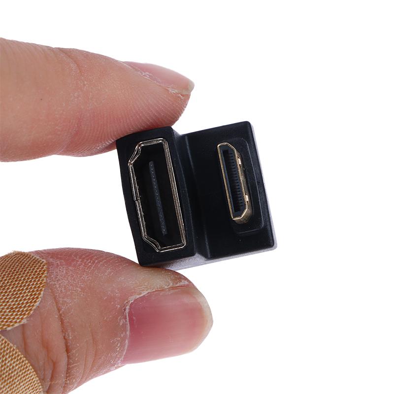 360 Degree Angled U-shaped Converter 4K 8K 60Hz Mini HDMI-compatible Male to HDMI-compatible 2.1 Female Extension Adapter
