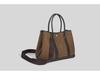 2025 Autumn/Winter Contrast Color Leather Handbag - Large Capacity Wool & Microfiber Shoulder/Crossbody Tote for Women