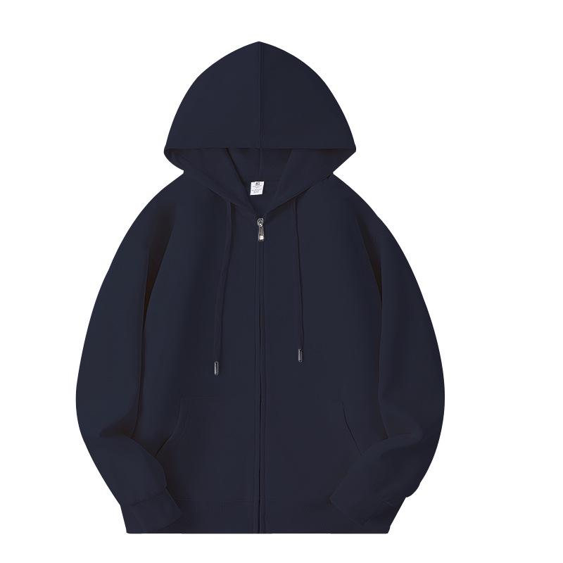 Unisex 320g Cotton Zipper Hooded Cardigan - Trendy Autumn Casual Top