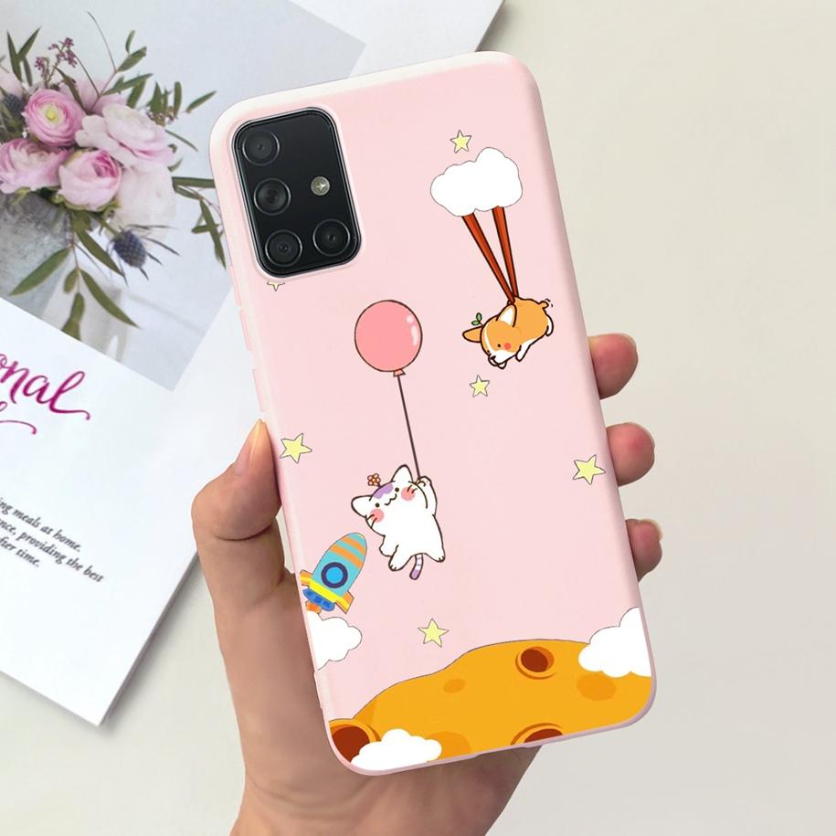 For Samsung A51 A71 A31 Phone Case Fashion Pattern Liquid Silicone Full Protection Back Cover For Samsung Galaxy A 51 71 31 Capa