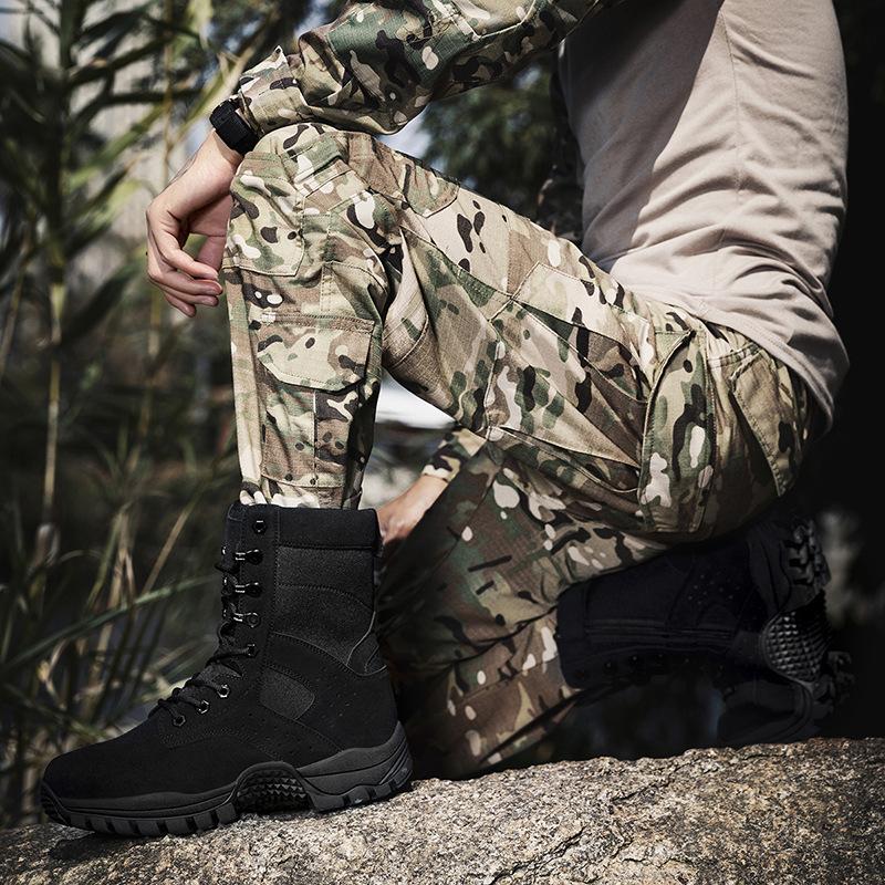 Large Combat Boots Outdoor Forces Training Men's Wear-resistant Hiking Desert
