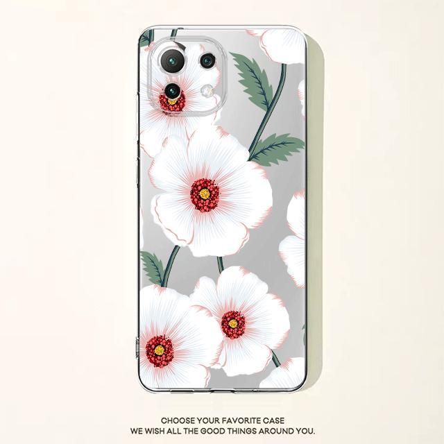 Rosa Rose Blume Floral Clear Case für Xiaomi Poco X3 Nfc X3pro M3 F1 F3 für Mi 11 12 13 11x 12x Pro 11 10 Lite 11t 10t Pro