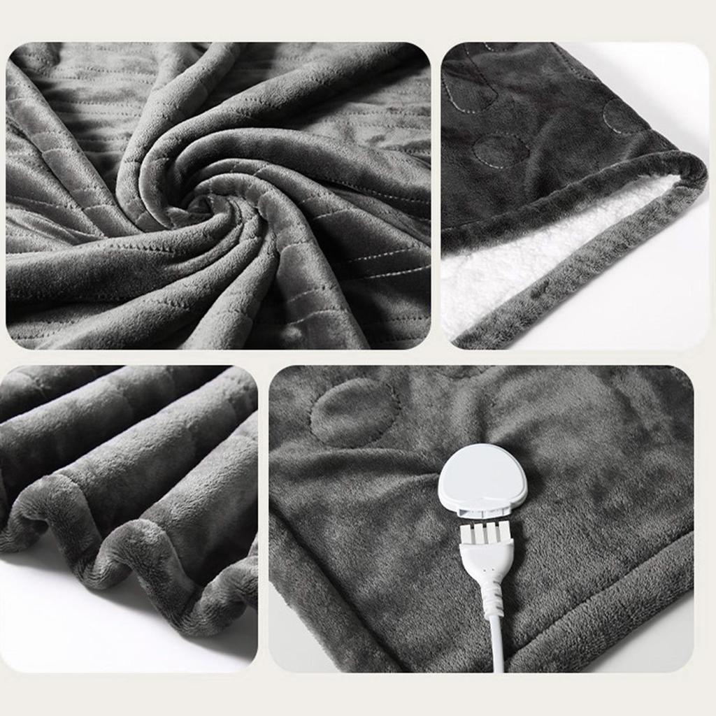 Electric Throw Blanket 9 Levels Intelligent Timing Soft Heated Cape Flannel Heated Blanket for Home Travel Couch Bedroom Office