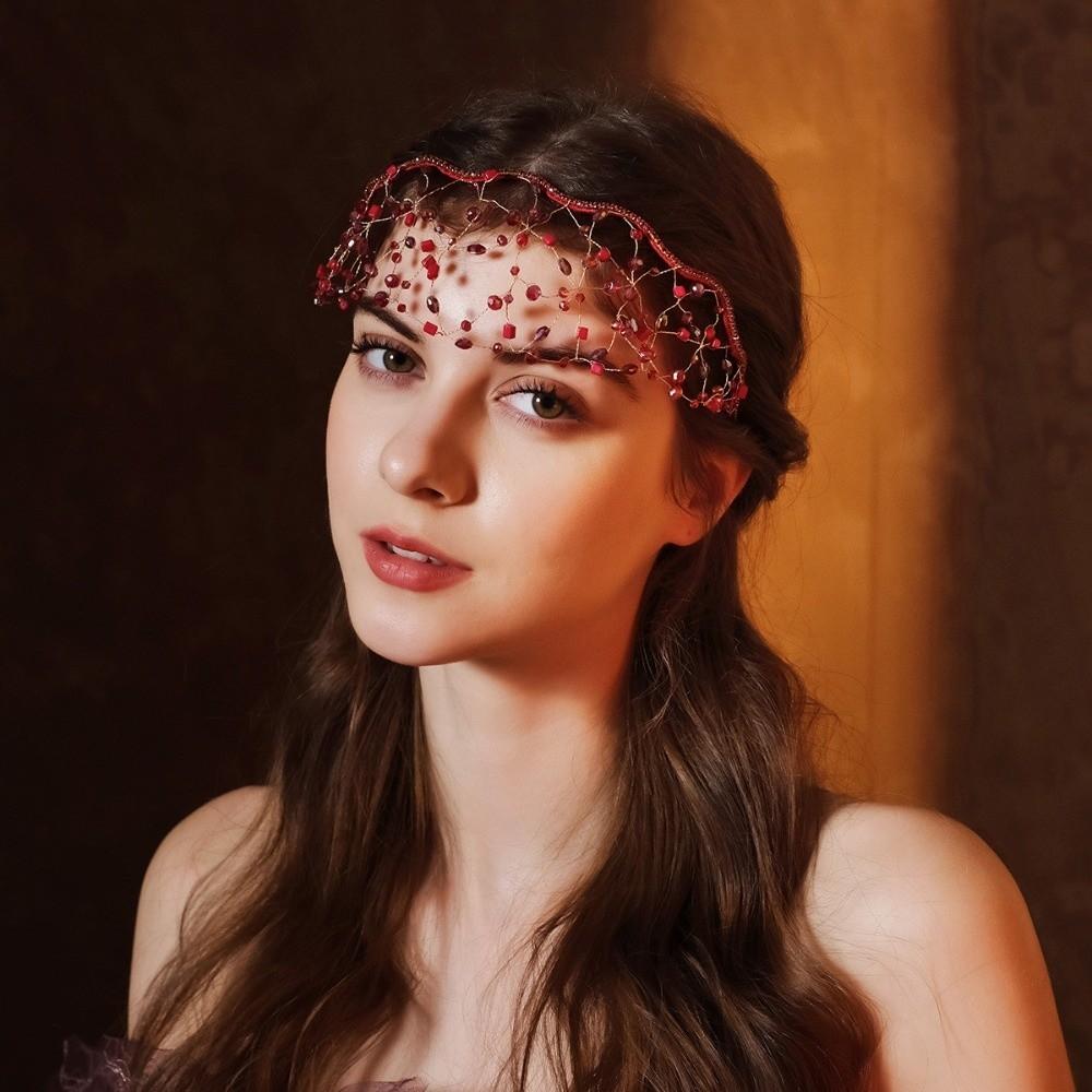 Handmade Sparkling Rhinestone Tiara Wedding Headpieces Bride Hair Bands  Headdress