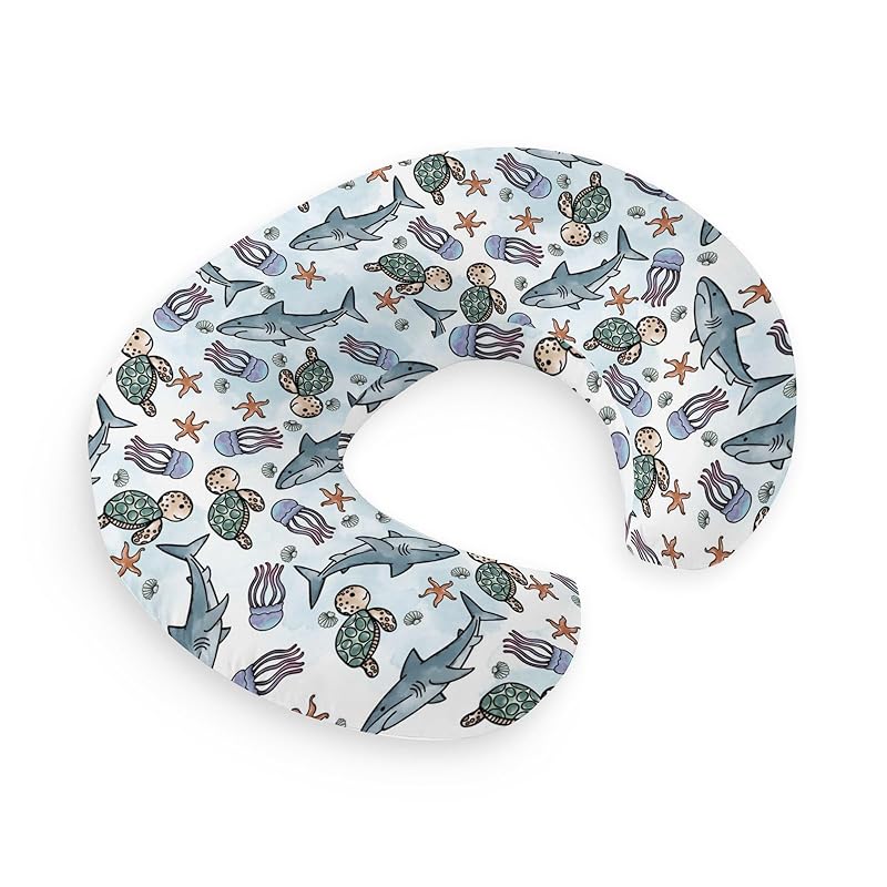 HawSkgFub Highland Cow Boho Cactus Nursing Pillow Cover for Baby Boys, Western Cowboy Desert Plant Breastfeeding Pillow Slipcover, Highlander Themed One size