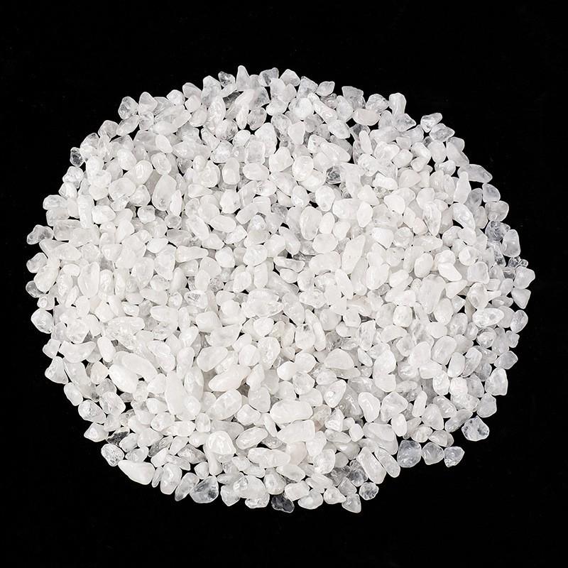 

Natural Premium White Crystal Crushed Stone Bowl for Demagnetizing and Landscaping Mandala Decor. 3-5mm/100g