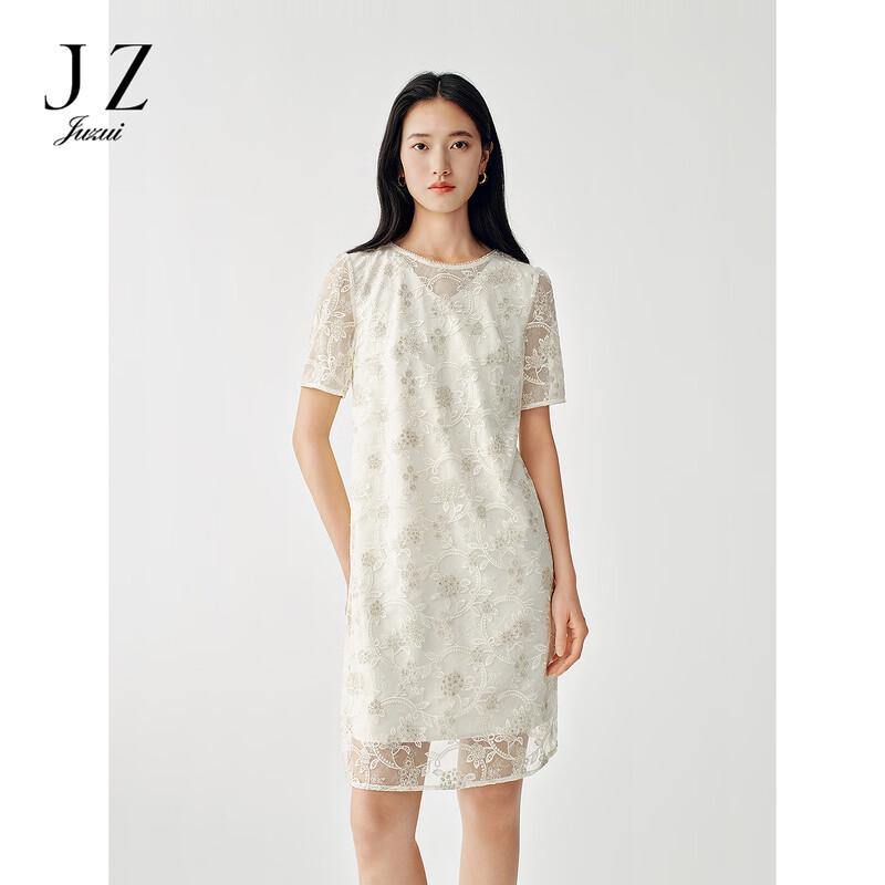 JUZUI Elegant Heavy Embroidered Straight Dress L