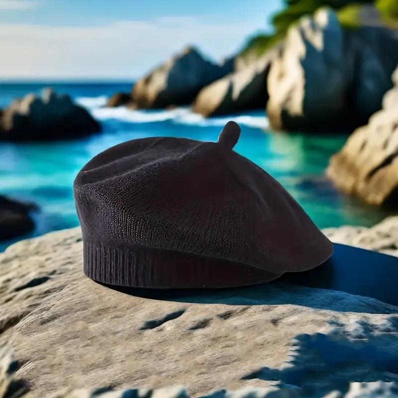 Λουλούδι Baby Beret Καπέλο Χειμερινό Ζεστό πλεκτό καπέλο Beanie για βρέφη κοριτσάκια Κορεάτικη Πριγκίπισσα νηπίων Καλλιτέχνης Μονόχρωμα καπέλα ζωγραφικής