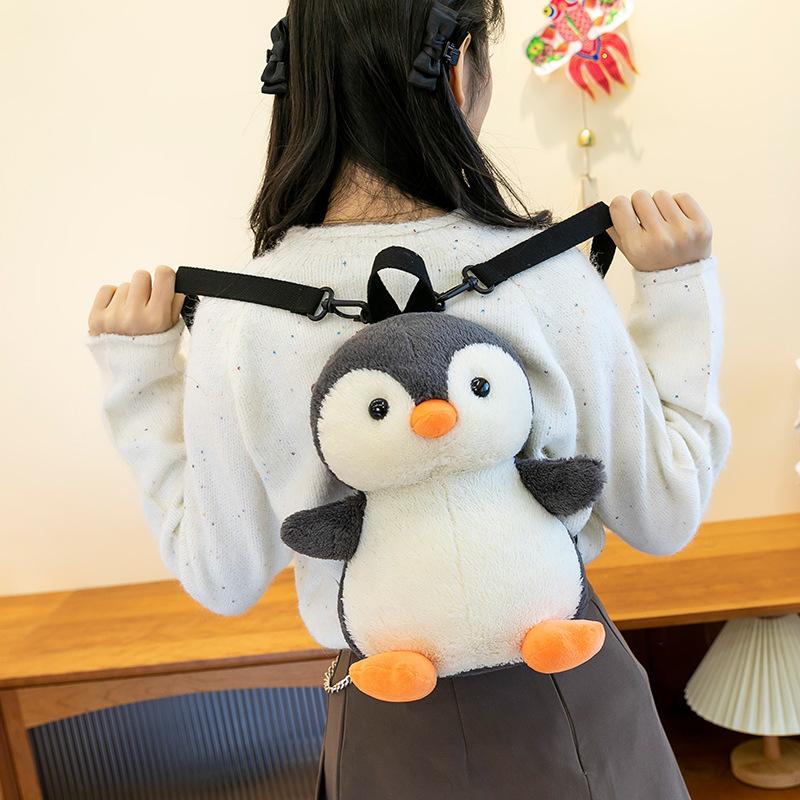 Cartoon Hat Penguin Plush Toy Ski Resort Event Gift Scarf Penguin Children Creative Backpack