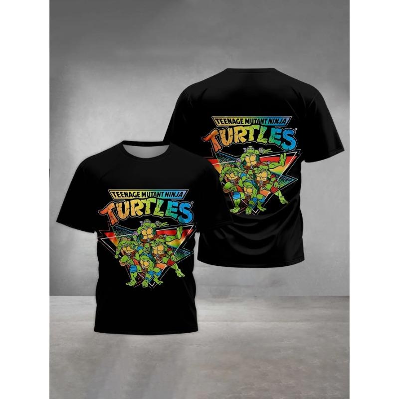 

Summer Round Neck 3D Teenage Mutant Ninja Turtles Printed Top Fashionable Casual Short Sleeved Children s Boy T-shirts 170