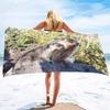 Cute Groundhog Print Series Seaside Vacation Beach Towel Swimming Bath Towel Sports Towel