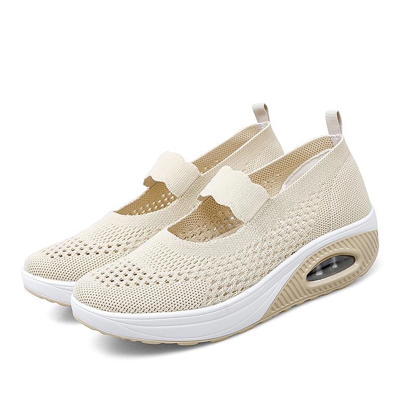 Flat Platform Sneakers Women Shoes Summer Breathable Slip On Walking Shoes for Mother Tenis Feminino