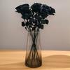 3/5PCS Artificial Pure Black Rose Halloween Ghost Festival Horror Gothic Style Bouquet Decoration Garden Room Decor