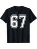 T-shirt unisexe humoristique « 67 Six Seven Gen » – Imprimé graphique original et tendance