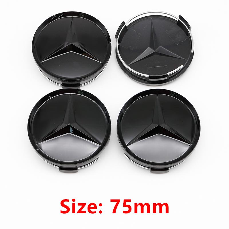4Pcs 75mm ABS  Car Wheel Center Hubcaps For Mercedes Benz W211 W205 Hub Caps W213 W203 C218 A207 CLA CLS Automotive Accessories CL1