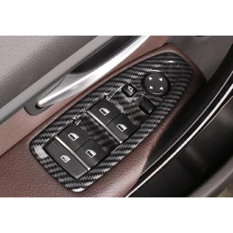 For BMW 3 4 Series M3 M4 2013~ Carbon Fiber 4PCS Panel Trim Window Lock Lift