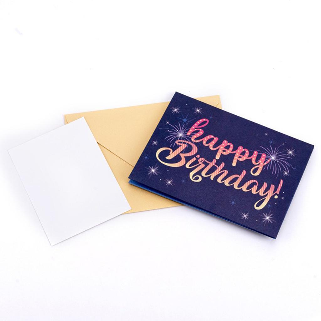 Happy Birthday Creative Birthday Three-Dimensional Greeting Card High-end Feeling Birthday Greeting Card With Music Lighting 3D Greeting Card