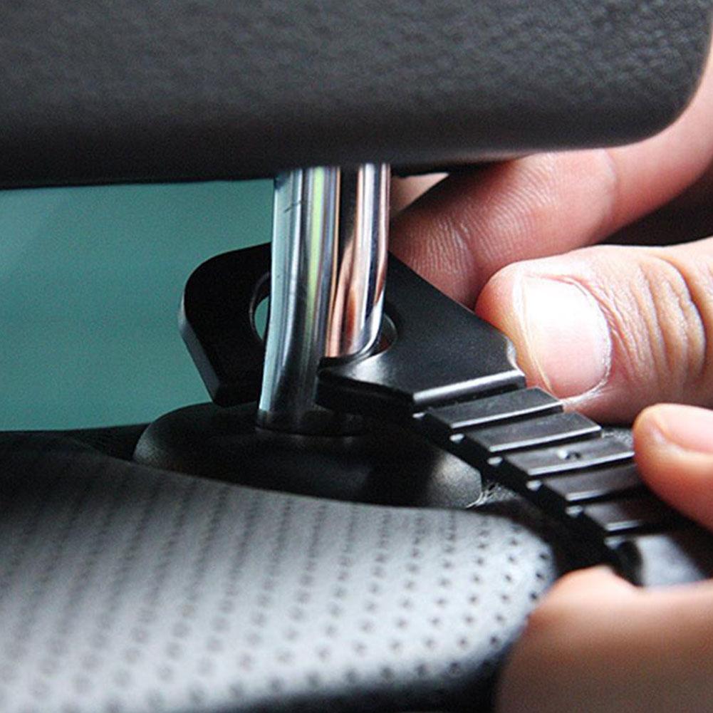 2Pcs Double Head Hooks Car Seat Back Headrest Hanger Car Bag Pouch Clothes Hanging Hook Fastener Clip Car Interior Accessories