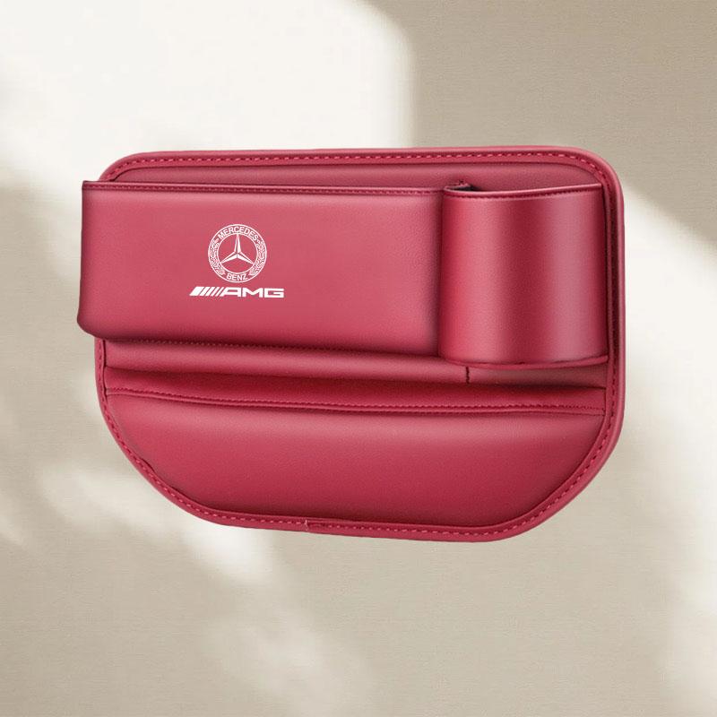 Car Seat Gap Storage Box Leather Cup Holder for Mercedes Benz AMG W220 W221 W222 W217 W230 W204 W205 W203 W246 W245 Accessories