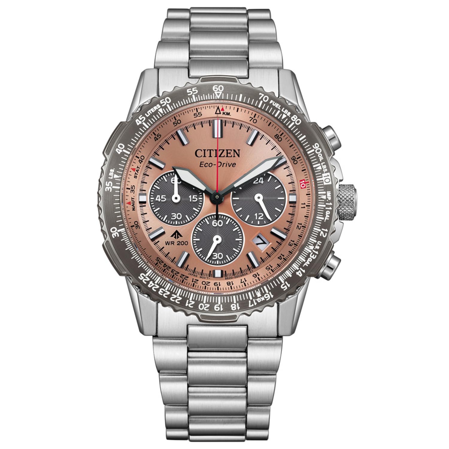 

Watch Promaster Photovoltaic Waterproof SKY Salmon Silver [Citizen] Eco-Drive CA4664-60X Men s