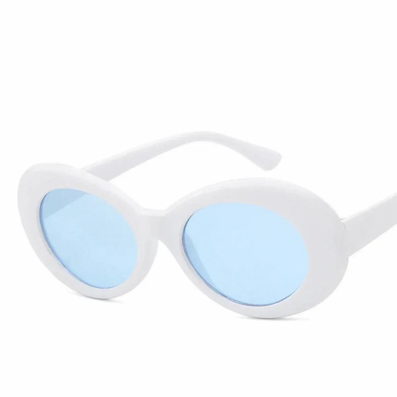 Goggle Glasses Oval Sunglasses Ladies StylishyClassic Classic Style Glasses Women's White Black Eye Wear UV400 Protection Eye Wear