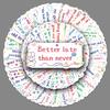 50 Inspirational English Quote Stickers - Waterproof Graffiti for Bottles & Suitcases