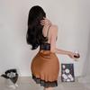 Solid Color Lace Backless Pajamas Comfortable Casual Pure Desire Cami Women's Loungewear 552 Simple Seductive Sleepwear Perfect for Everyday Use