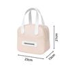 Beenlove Letter Print Solid Color Lunch Insulated Bag Portable Hand Bags Held