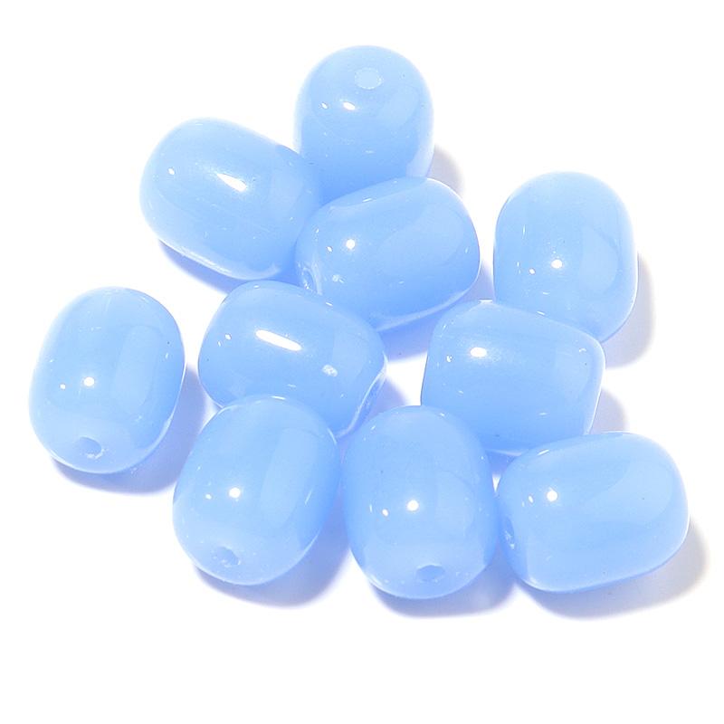 

30pcs/lot 8x10mm Barrel Shape Glass Beads Colored Loose Spacer Beads For Jewelry Making DIY Charms Bracelet Necklace Accessories синий