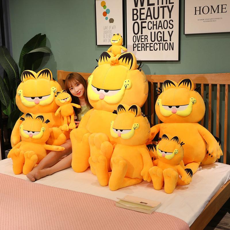 Large Plush Cat Doll Realistic Tiger Striped Lazy Ugly Cute Stuffed Animal Pillow Soft Toy Gift For Kids And Adults