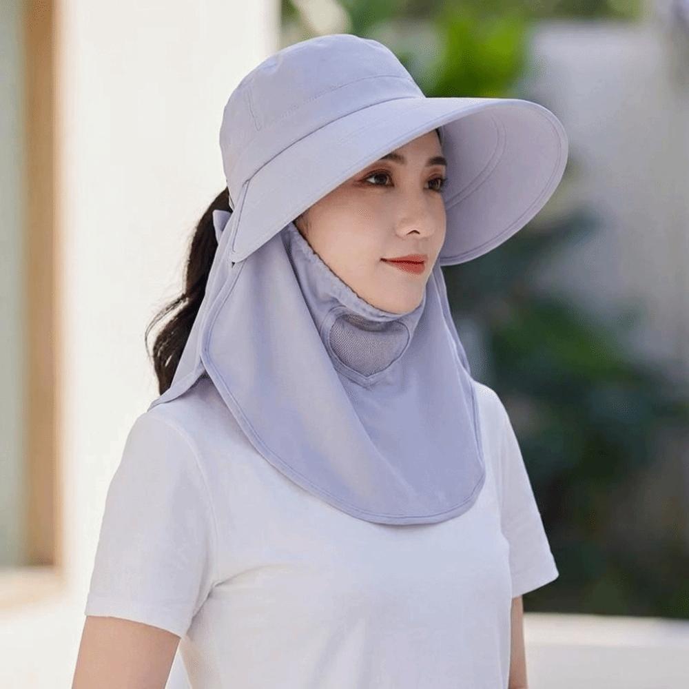 Breathable Sunscreen Sun Hat Lightweight Neck Flap Hat Fashion Picking Tea Hat  Hiking