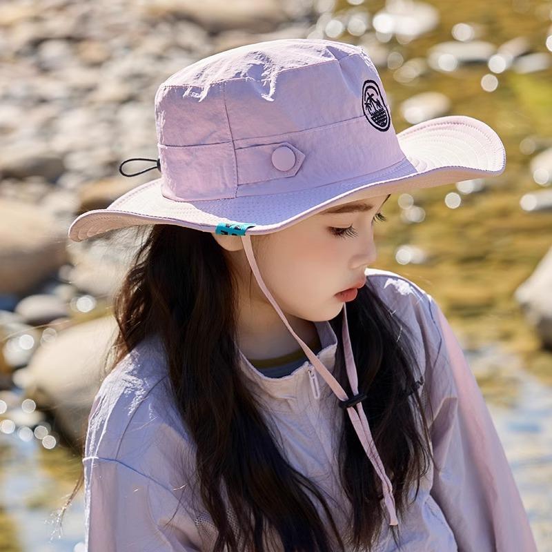 Children'S Uv Protection Bucket Hat Fashion Outdoor Hiking Hat Baby Sun Protection Sunshade Basin Hat