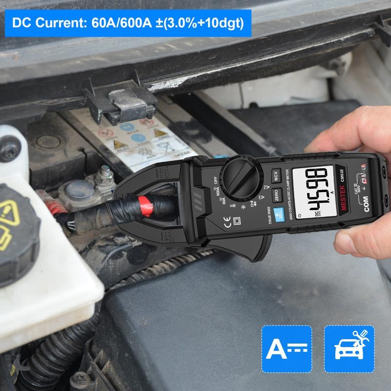 Clește Ampermetric Digital AC/DC 600A NCV Clește Ampermetric pentru Curent DC Multimetru Inteligent Anti-Ardere Gamă Automată Ampermetru cu Clește