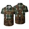 Men's Short Sleeve Button Down Shirt with Vintage Festival Print Relaxed Fit Casual Party Top for Everyday Wear